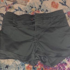 Green High Waisted Shorts